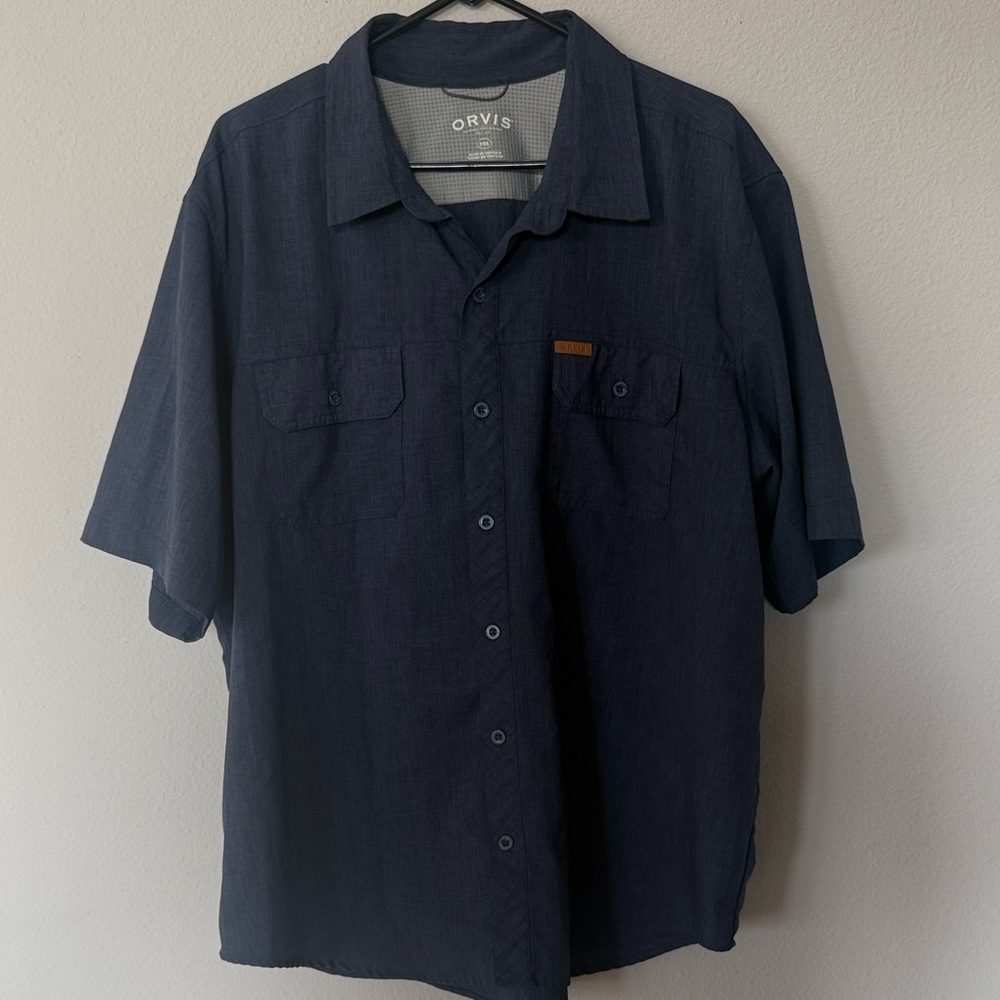 Orvis Classic Collection Men's Dark Blue Casual Shirt